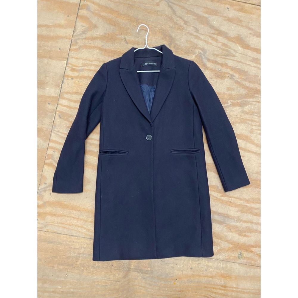 Zara Wool. Navy Trench Coat